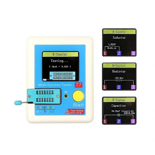 LCR-T7 Transistortester - Høj Hastighed, Fuld Farveskærm, Multifunktionel Bærbar Tester