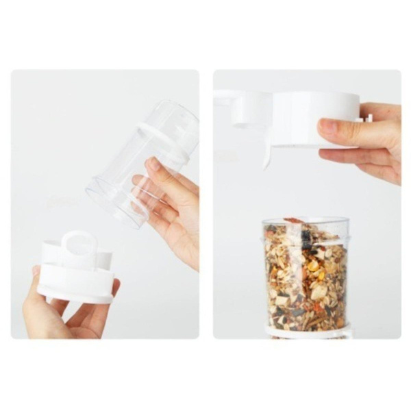 Hamstermatare Liten Husdjursautomatisk Matdispenser Transparent Stående Matningsplastbehållare för Gerbil Suger Glider