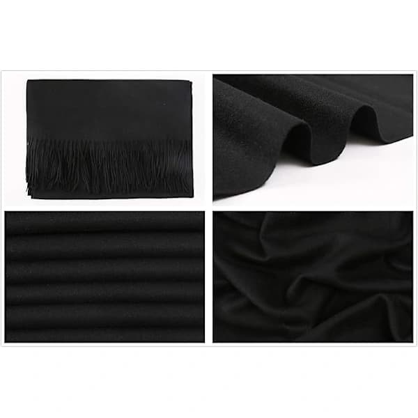 Dame Tørklæder Pashmina Sjal og Wraps til Bryllup Tørklæder til Kvinder Vinter-sort