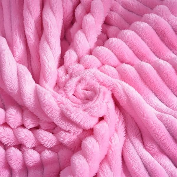 Blød filt, tæpper, sofaplaid, fluffy plaid, 100 x 150 cm Farve: pink