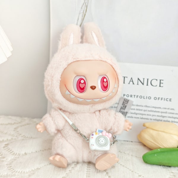 [HH] Flocking Labubu Blind Box Avaimenperä Nuken Vaatteet Nuken DIY Tarvikkeet 15CM Pieni Hirviö Pip Housut Pukeutuminen Only Clothes(No Doll) 19
