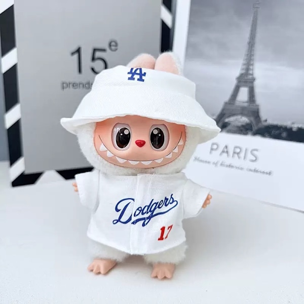 [HH] Labubu Dodgers Lagkläder LA Tröja Labubu V3 Kläder White