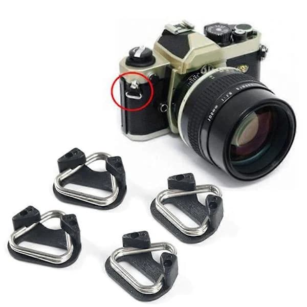 4 st Kamerarem för Triangel Delad Ring Krok Plastspänne för DSLR-kamera
