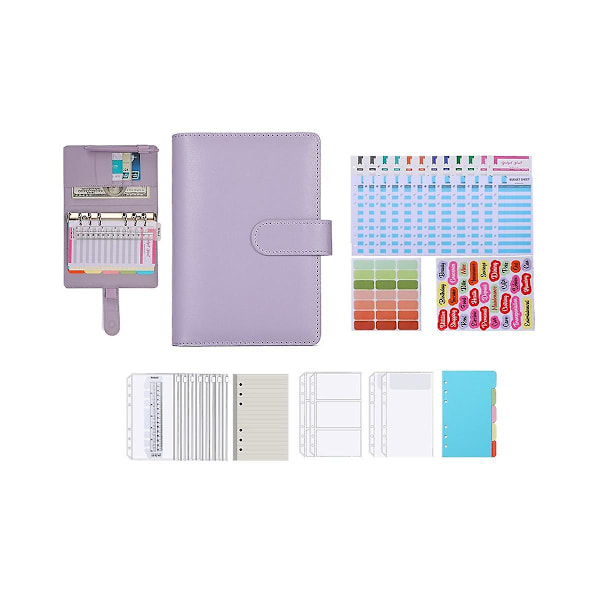 Prickig Journal Kit, A6 Rutnät Journal Lösblad Med, Färgad Penna, Stenciler, För Journal Dagbok
