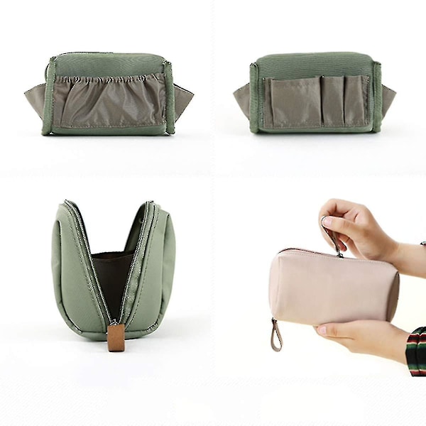 2 st små rese-clutch smink kosmetiska necessär set för handväska praktisk kosmetisk förvaringspåse arrangör för kvinnor tonåringar flickor