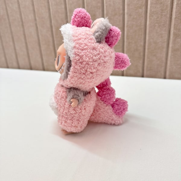 [HH] Labubu Kläder Märkesdesign Kläder Labubu Kläder Väska Skor Utsmyckning Dekorationer Förklädnad Handmade pink dinosaur