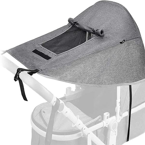 Barnvagnssolskydd för baby solskydd barnvagnsparasoll med visningsfönster UV-skydd solskydd universellt barnvagnssol