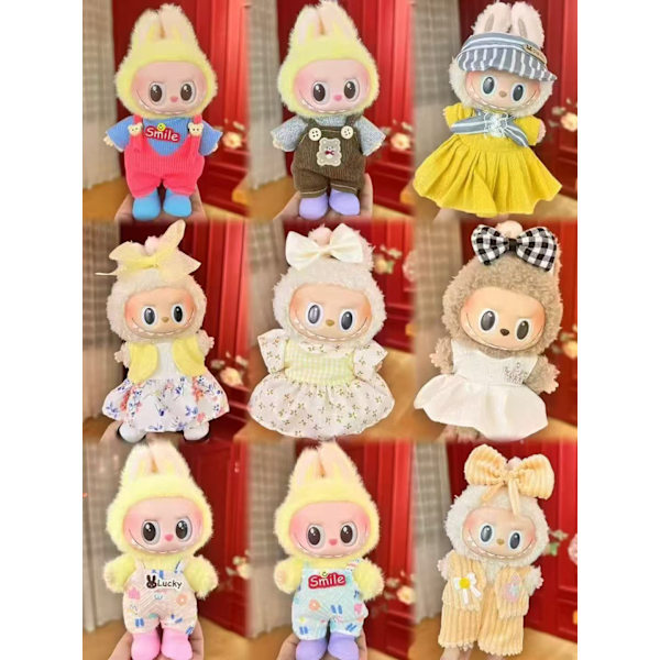 [HH] Söt Labubu Hänge Klädbyte Blind Box Dockkläder Trendiga Kläder Klä upp Dockor Spel Grossist 5cm*5cm More chat me