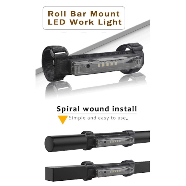 2x Utv Atv Interiörljus, Universal Roll Bar Mount Led-ljus Taklampa För Polaris Rzr Can-am