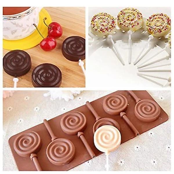 2 stk. Silikone Klubstangforme DIY Silikoneforme Runde Chokoladeforme