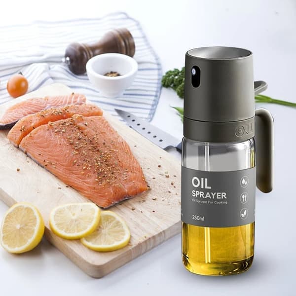 Olivensprayflaske, multifunktionel olivenolie-blander med oliedråbe rustbestandige sojabønner til luftfriturebagning