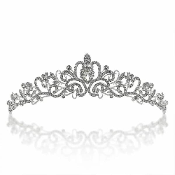 HA-Bryllupskrone og tiara med krystaller til bryllupstilbehør