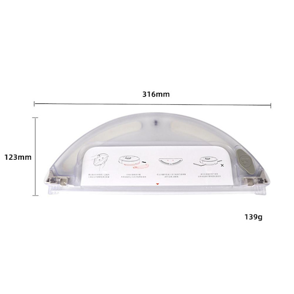 Vattentank för 1/2 S5 S50 S51 S55 S6 S60 S65 E25 E35 E20 C10 T4 T6 Mi Dammsugare Vattentank Reservdel