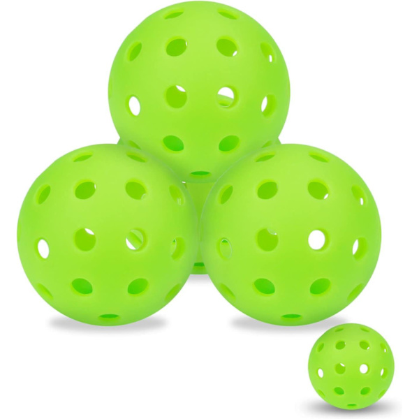 Pickleballbollar för utomhusbruk med 40 hål, 4-pack - 6-pack med utmärkt hållbarhet, studs uppfyller USAPA-kraven