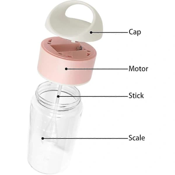 HA~Shaker-pullo, Sähköinen proteiinishaker-pullo urheiluun, kuntoiluun ja treeniin, proteiinijauheille ja muille ravintolisille, BPA-vapaa