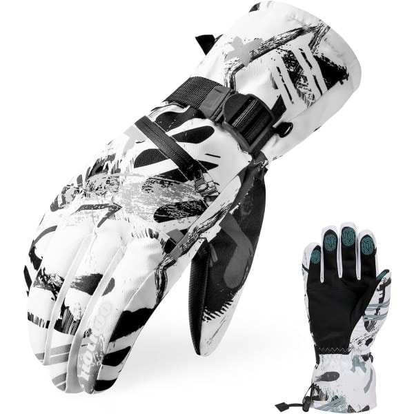 /HA/Skidhandskar, vattentäta snöhandskar -30℉ Vinterhandskar för kallt väder Varma pekskärms snowboardhandskar för män och kvinnor