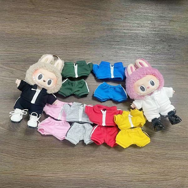 [HH] Dockklänning Outfit Kostym Byxor Dockkläder för Högkvalitativ Labubu Dockkläder Hoodies For 17cm dolls 1