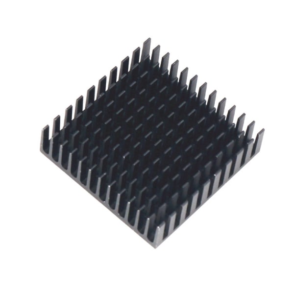 Aluminium kylflänsprofil - 1 stycke, svart färg, 40x40x11mm