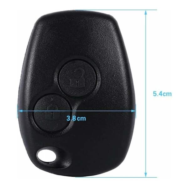 HA~Fjernstart Bilnøgle Fob 2 Knapper Auto Nøgle Fob Skal Etui til Clio Kangoo Modus Master