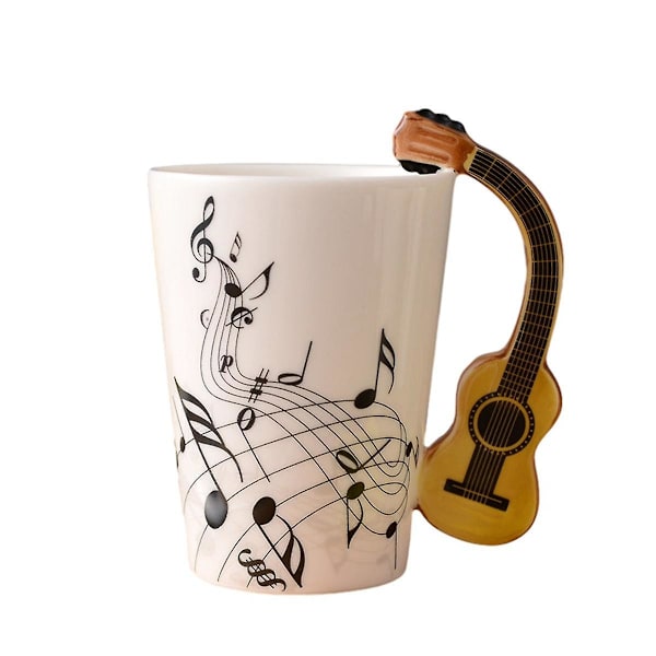 240 ml, Musik Keramisk Krus Sød Kaffe Te Mælk Node Krus Og Kopper Med Håndtag Nyhed Gaver, Træ