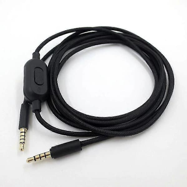 2M Erstatningskabel for Logitech G Pro Inline Mute G Pro X G433 G233 Lydkabel - Bra Svart