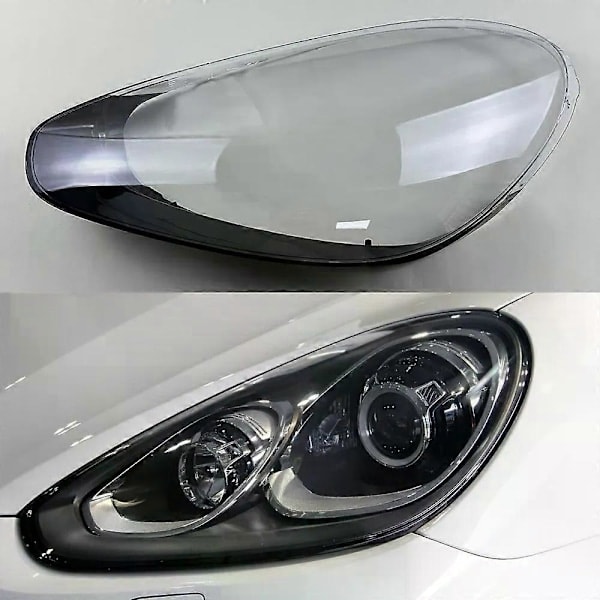/HA/För Porsche Cayenne 2015 2016 2017 Biltillbehör Strålkastarskydd Transparent Lampskärm Lamphus Strålkastarglas Lins Plexiglas 1PCS vänster sida
