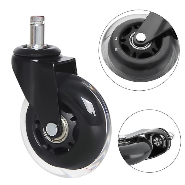 Office Chair Wheels Replacement Pu Chair Casters Office 360 Degree Rotation Chair Castors