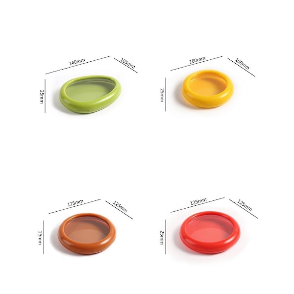 4 stk. Pod for sitron tomat oppbevaringsboks og oppbevaring holdbar gjenbrukbar beholder matbeholder