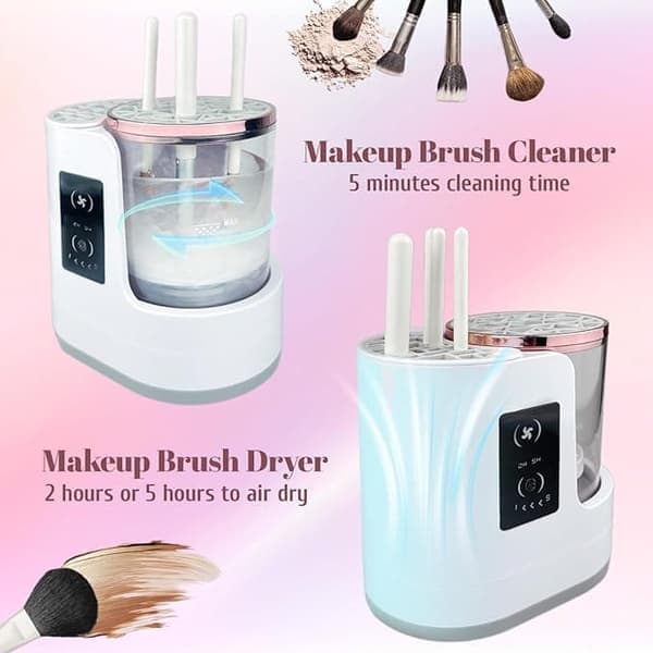 Elektrisk Makeupbørsterenser – Vask & Tørring i Én Maskine
