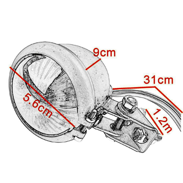 4x Röd 12v Led Svart Justerbar Cafe Racer Stil Stopp Svansljus Broms Bakljus Svansljus För Cho