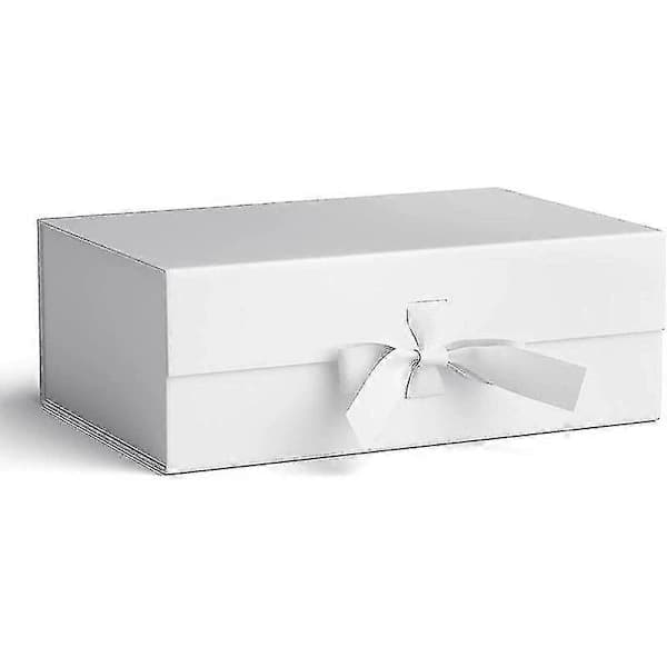 Magnetisk presentförpackning, stor vit presentförpackning med lock, bröllopspresentförpackning i papper, födelsedagspresentförpackning, festpresent...