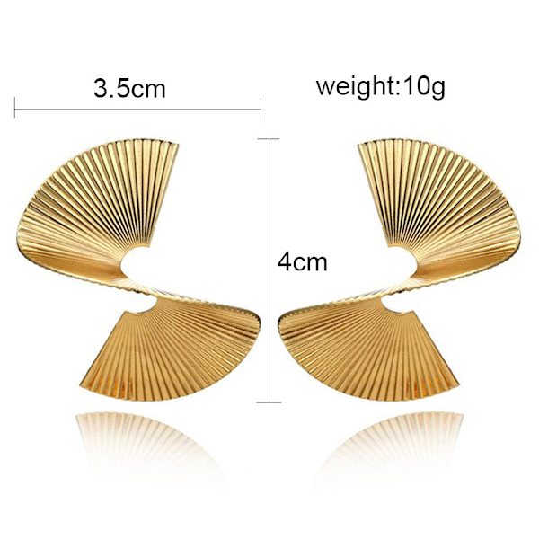 Guld Stjerne Øreringe Geometriske Øreringe Statement Øreringe til Kvinder Piger Ginkgo Øreringe Blomst Sektorerede Stud Øreringe