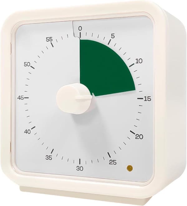 Visuell Timer 60 Minutter for barn, læring, klasserom og møter - Justerbart volum med magnet