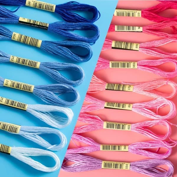 200 Nystan handvävd DIY färgglad broderitråd polyester bomullstråd