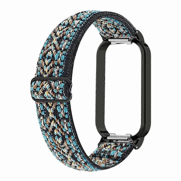 HA~Justerbart klockarmband i elastisk nylon för Redmi Band 2, andningsbart armband för smartklocka Brun