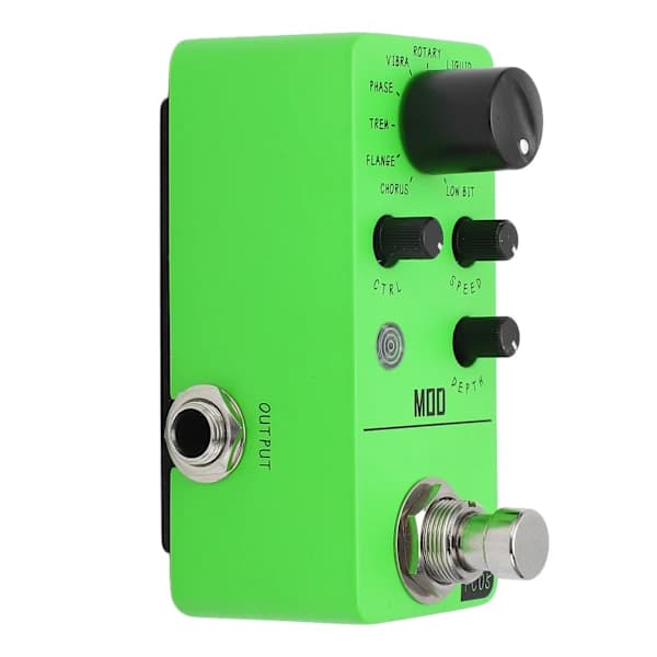 HA-Elektrisk gitarr effektpedal - 11 typer av klassiska effekter - 1/4 tum mono ljudgränssnitt - mini moduleringspedal