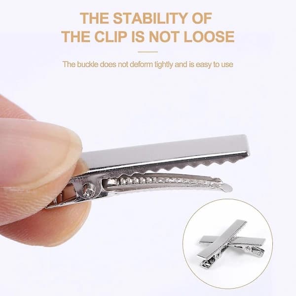 50 stk Mini Clips For Hår DIY - Sølv