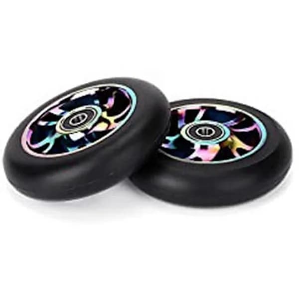 2 stk. 100 mm erstatningshjul til scooter med lejer, stunt scooter PU-hjul til gungbiler, extre