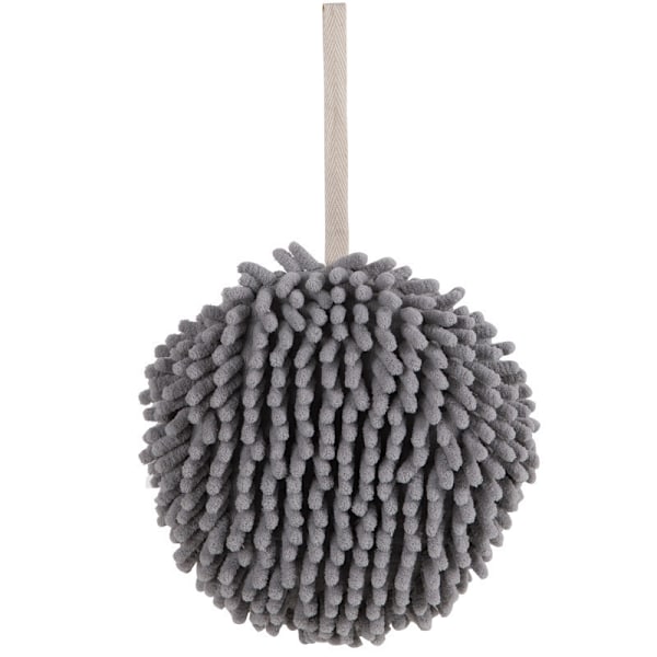 2 pakker hængende badehåndklæder, monokrom chenille fluffy mikrofiber dekorativ bold håndklæde, hurtigtørrende plys absorberende håndklæder