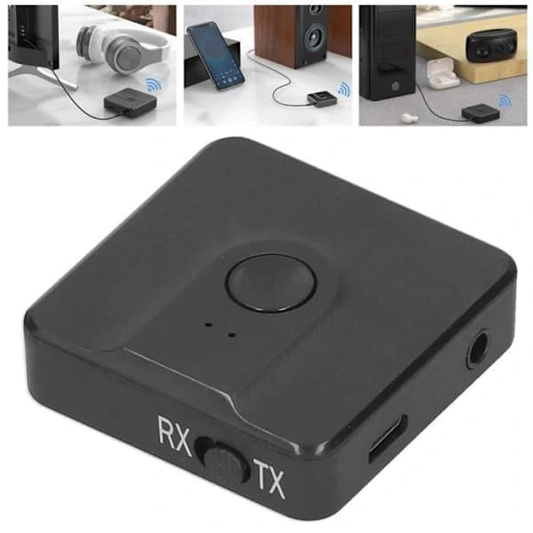 Bluetooth 5.0 Sender Mottaker - 2 i 1 Trådløs Lydadapter Sender og Mottaker for PC/TV/Telefon