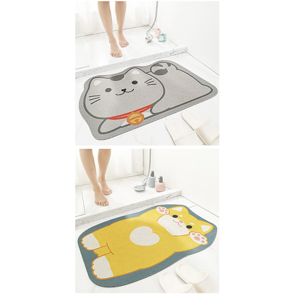 Pehmeä piimaamatonta mutaa imevä lattiamatto liukumaton kylpyhuoneen jalkatyyny nopeasti kuivuva liukumaton matto 31,5*20 tuumaa 80*50cm