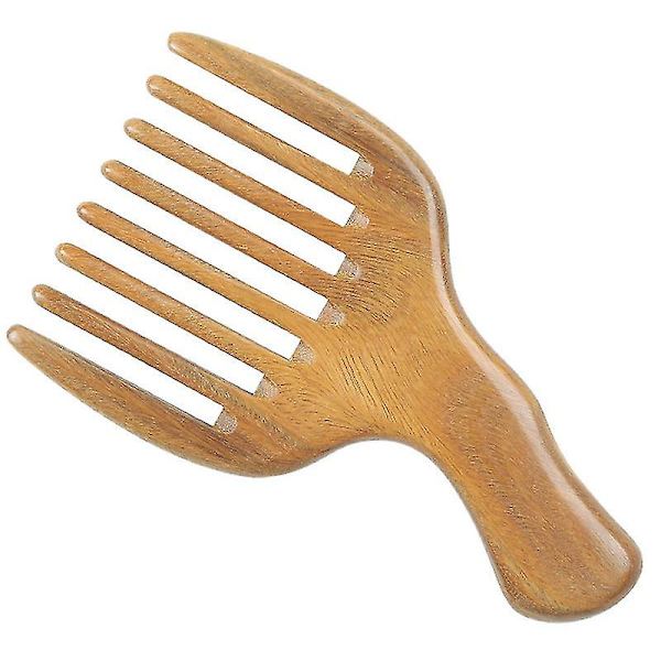 Sandalvedkam, Sandalved Hårkam Bred Tannkam Hodebunnsmassasjebørste For Rett Krøller Hår 1 stk Z