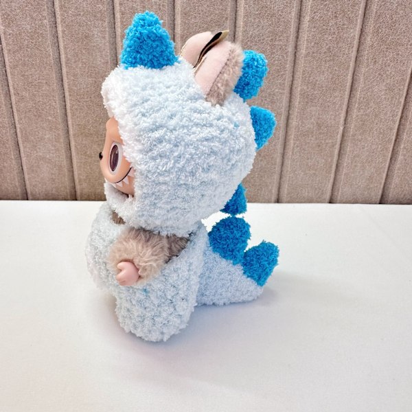 [HH] Labubu Kläder Märkesdesign Kläder Labubu Kläder Väska Skor Utsmyckning Dekorationer Förklädnad Handmade blue dinosaur