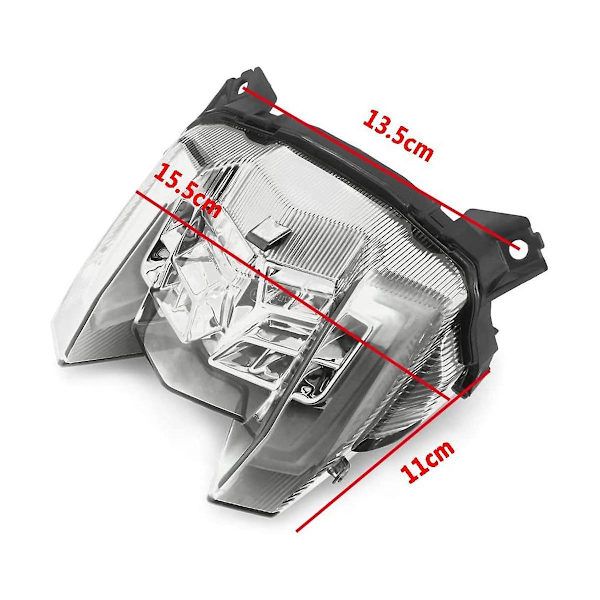 Motorcykel LED-broms bakljus blinkers bakre indikator för Mt09 Fz09 Mt-09 Fz-09 2017-2020
