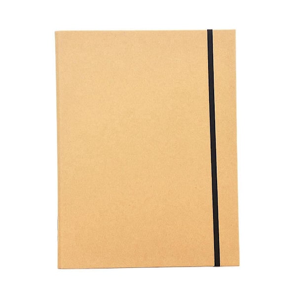 Pärm Skal A4 Retro Rem Notebook Rutnät Innersida Avtagbart Papper A4 Pärm Kontor Avancerad Buss