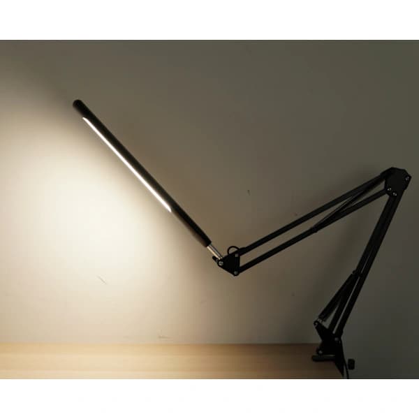 HA-LED skrivebordslampe med justerbar svingarm, sort