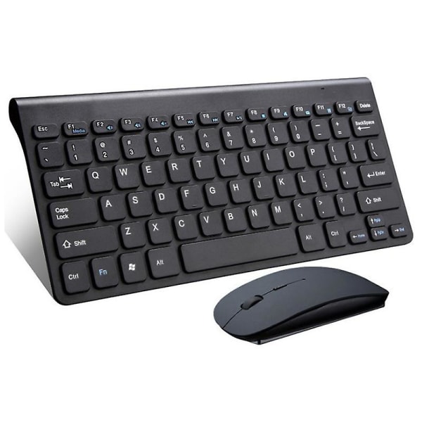 Mini trådløs mus-tastatur til bærbar computer, stationær computer, Mac-computer, hjemme- og kontor, ergonomisk gaming-tastatur og mus-kombination, multimedie