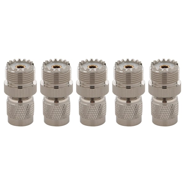 5x Tnc Male To Pl259 Uhf Female Adapter Connector,silver