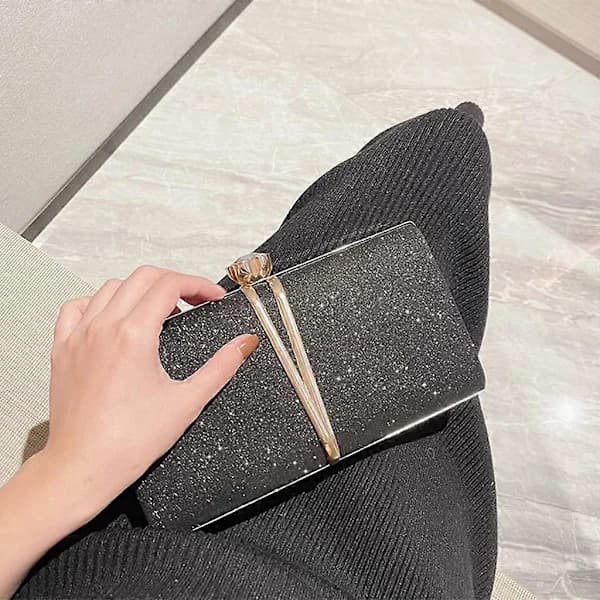 Glittrende bryllupspung til kvinder piger mode crossbody taske aftenpung