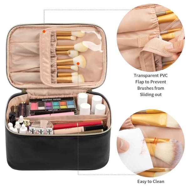 Makeup taske - Makeup tasker og toiletartikler - Toilettaske til al din makeup - Sort